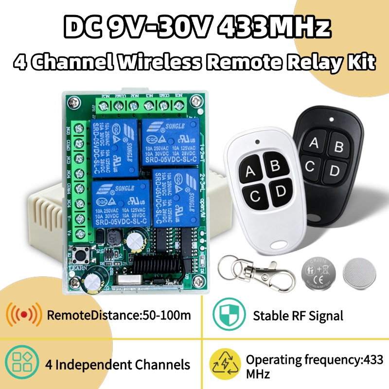 433Mhz Receiver Module - 433MHz 범용 무선 리모컨 DC 12V